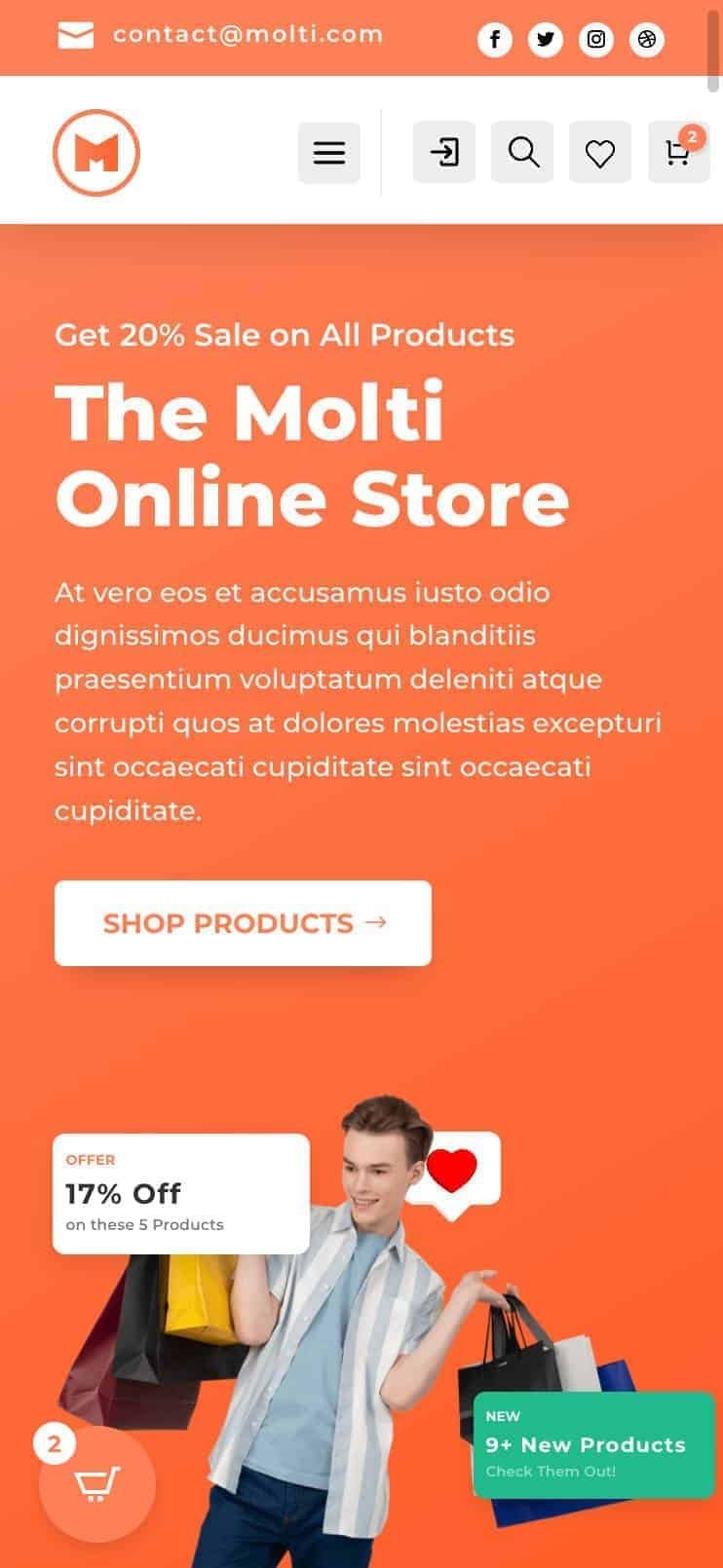 Molti - Shop page - Mobile